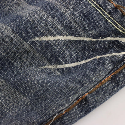 Vintage LAGUNA BEACH Y2K Skull Button Cross Pocket USA Made Denim Jeans (36)