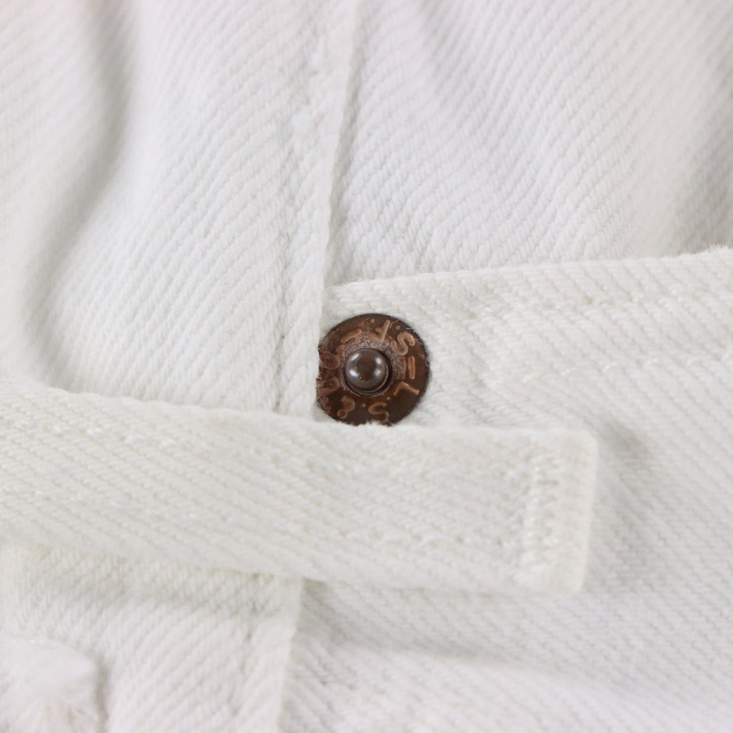 LEVI'S USA Made Button Fly White Denim Jeans (31) Vintage Sole Melbourne