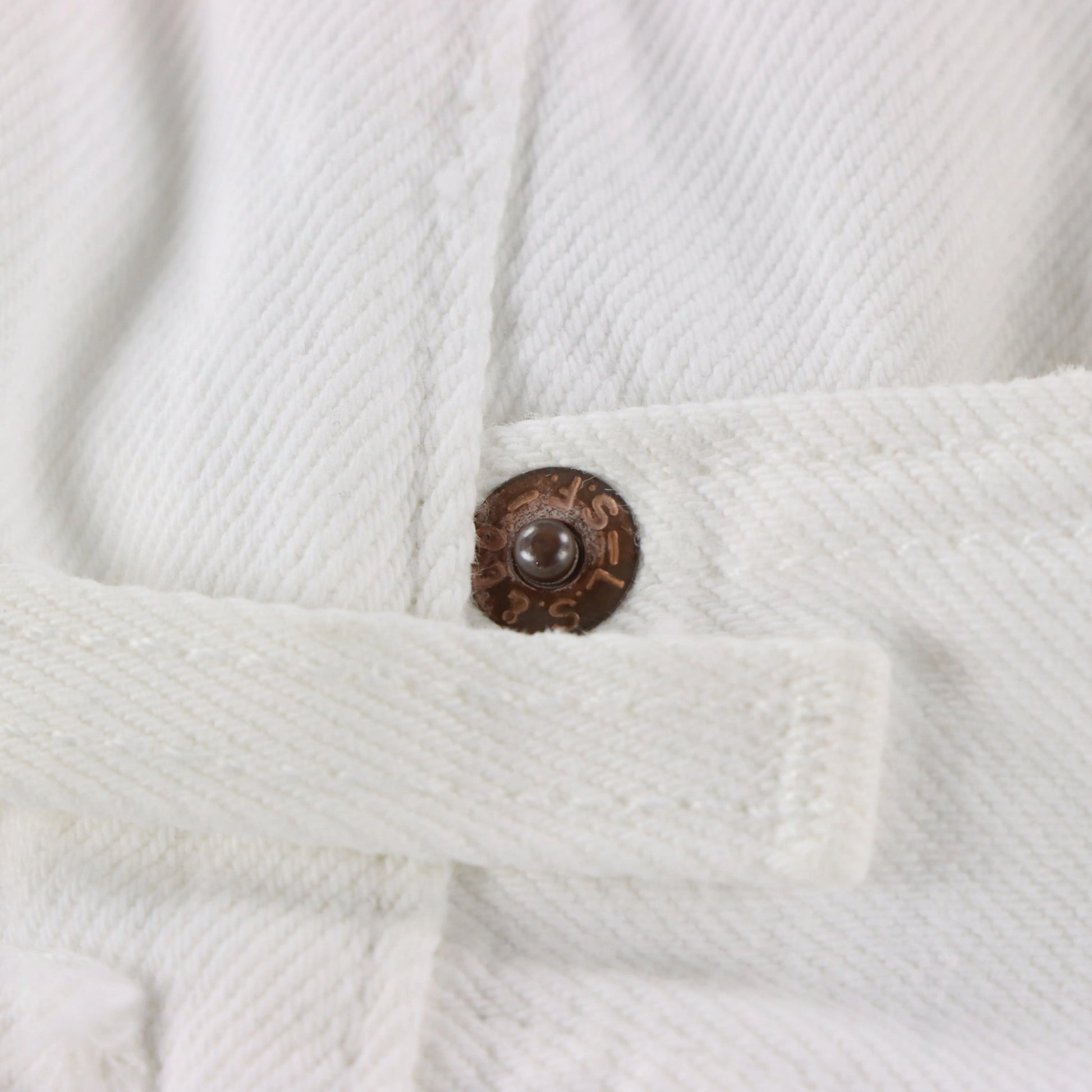 LEVI'S USA Made Button Fly White Denim Jeans (31) Vintage Sole Melbourne