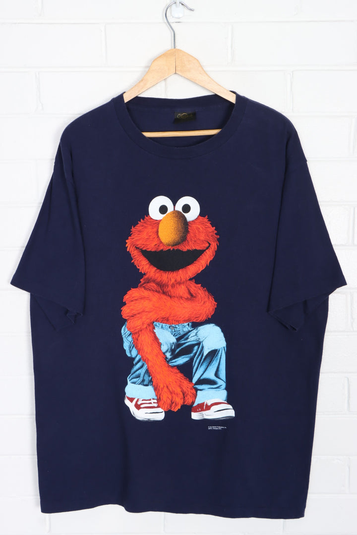 Sesame Street Elmo in Jeans Single Stitch T-Shirt USA Made (XL)