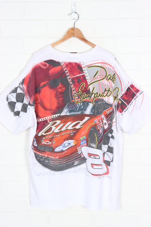 Dale Earnhardt Jr Budweiser Red Car Racing All Over Tee (XXL)