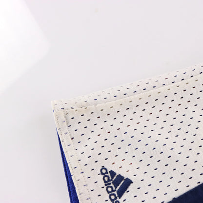 ADIDAS Reversible Blue & White Mesh Embroidered Logo Retro Basketball Shorts (S) ***COCO Vintage Sole Melbourne
