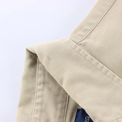 Vintage RALPH LAUREN 'Blake' Embroidered Pony Logo Khaki Button Down Shirt (XL)