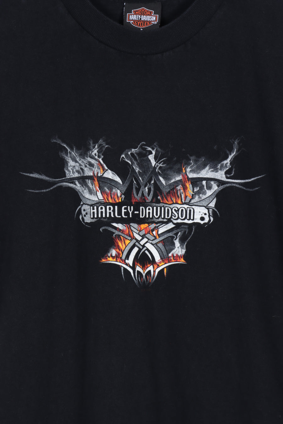HARLEY DAVIDSON Flames Charlotte NC Engine Graphic Tee (M)