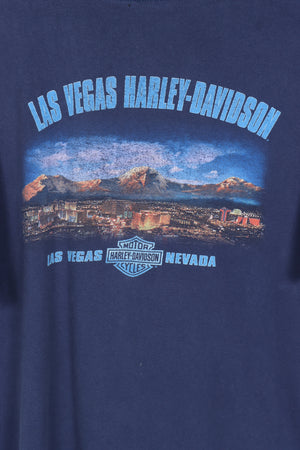 Navy HARLEY DAVIDSON Las Vegas Front & Back Tee (XL)