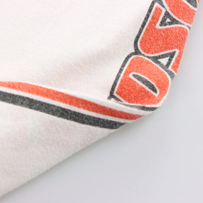 Vintage HARLEY DAVIDSON Racing White & Orange Motorcycle Long Sleeve T-Shirt (XL-XXL)