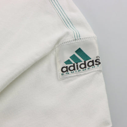 Vintage ADIDAS Equipment Embroidered Green & White Long Sleeve T-Shirt (XL)