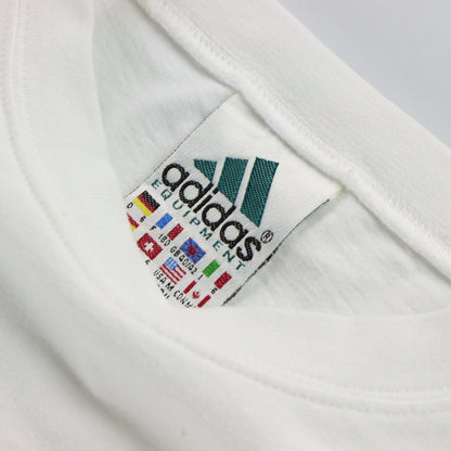Vintage ADIDAS Equipment Embroidered Green & White Long Sleeve T-Shirt (XL)