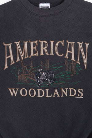 American Woodlands 1993 Black Bear Sweatshirt (M-L)