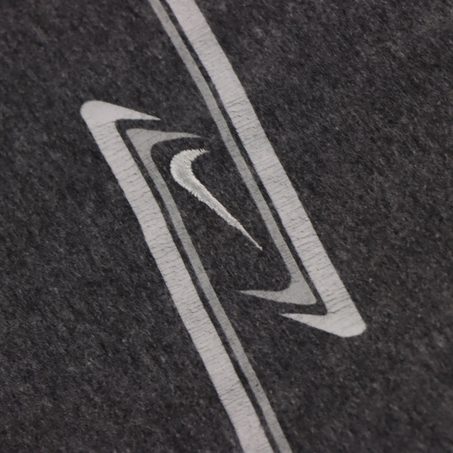 NIKE Dynamic Stripe Embroidered Swoosh Logo Dark Grey T-Shirt (XL) Vintage Sole Melbourne