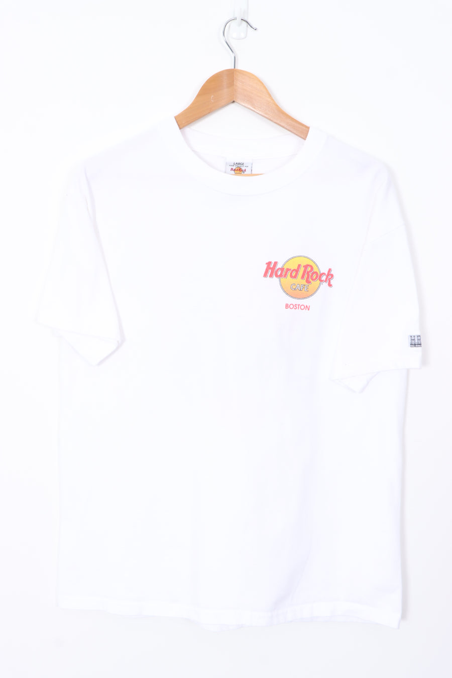HARD ROCK CAFE Boston Front Back Oversized T-Shirt USA Made (L)