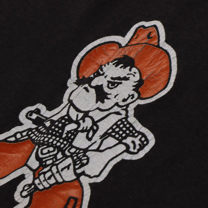 Oklahoma State OSU 'Pistol Pete' Glitter Spell Out Logo T-Shirt (XL-XXL Tall) Vintage Sole Melbourne