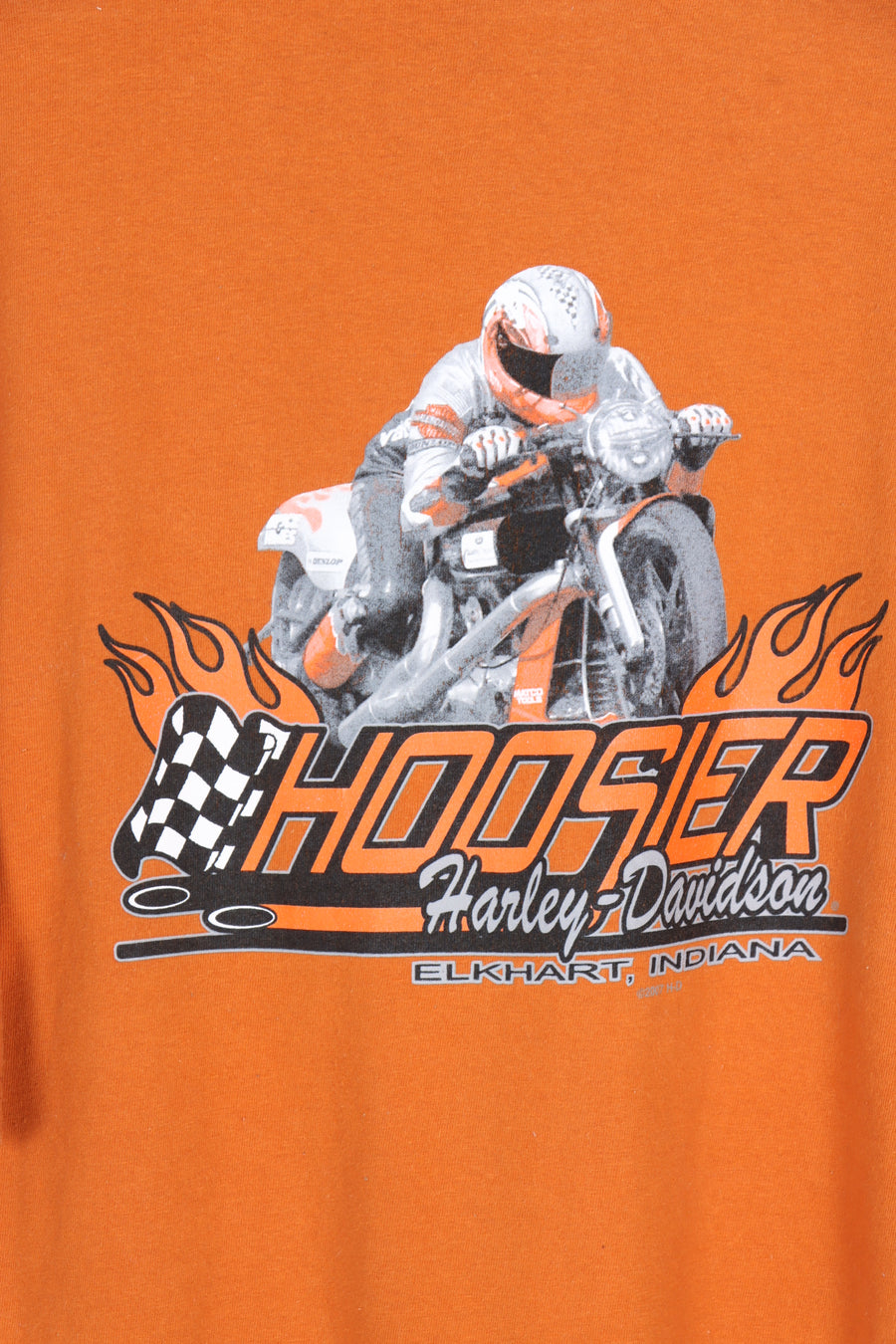 HARLEY DAVIDSON Orange Hoosier Indiana Front & Back Tee (XL)