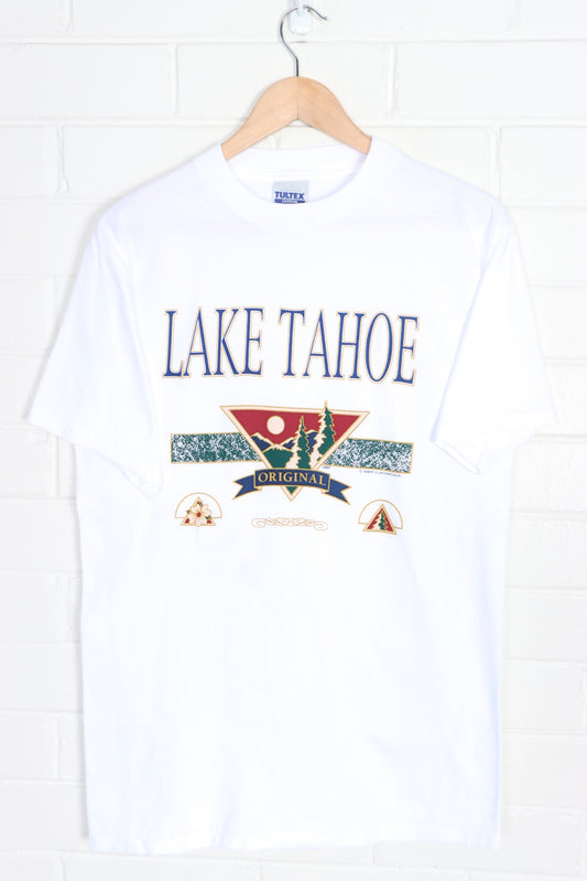 Lake Tahoe White Single Stitch T-Shirt (S) - Vintage Sole Melbourne