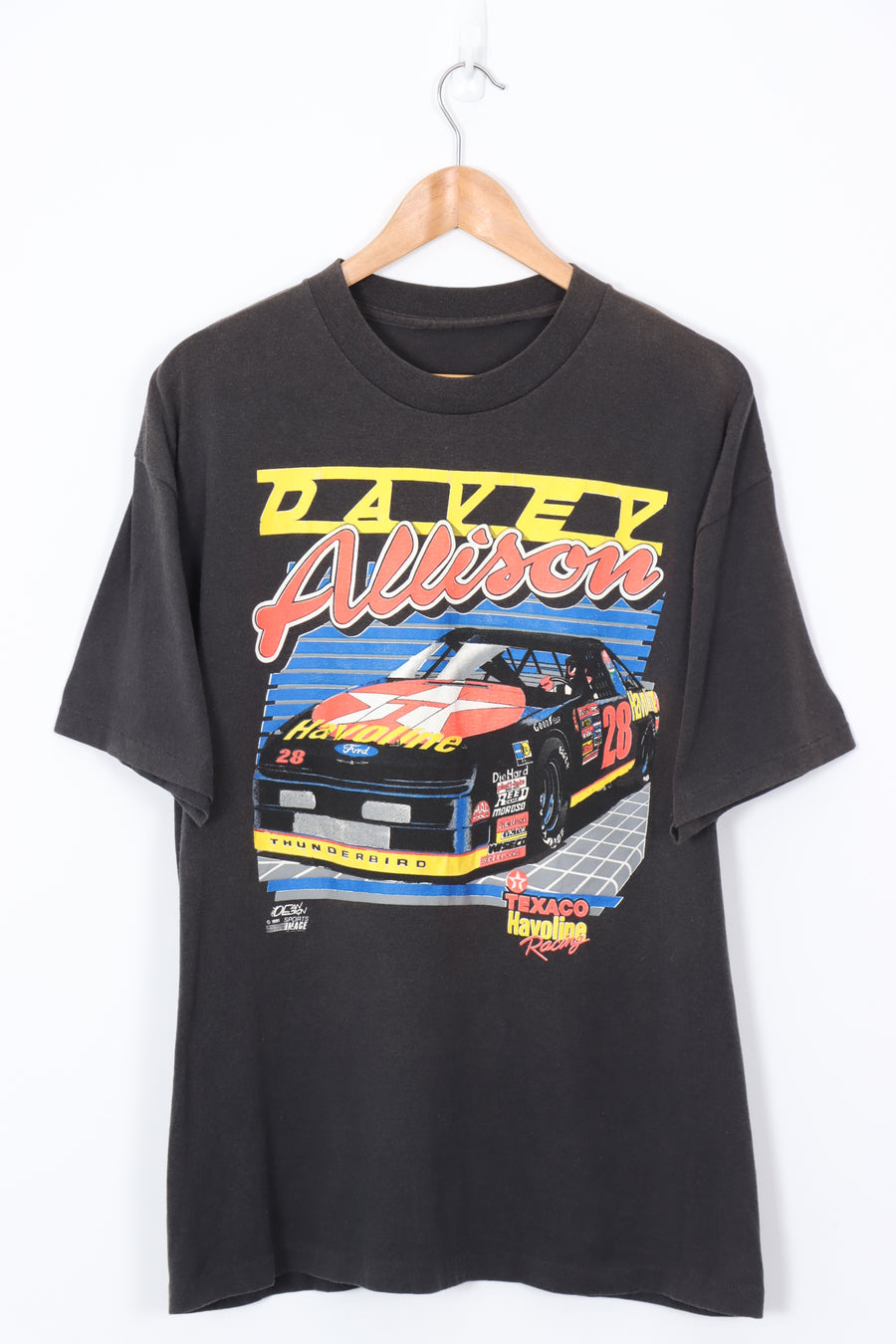1991 VINTAGE NASCAR Davey Allison Texaco Racing Tee (XL)