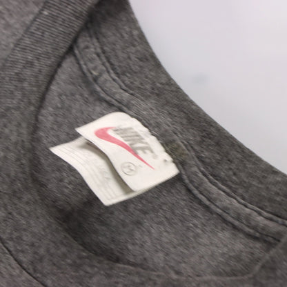 NIKE 3D Orange Swoosh Logo USA Made Grey T-Shirt  (L) Vintage Sole Melbourne