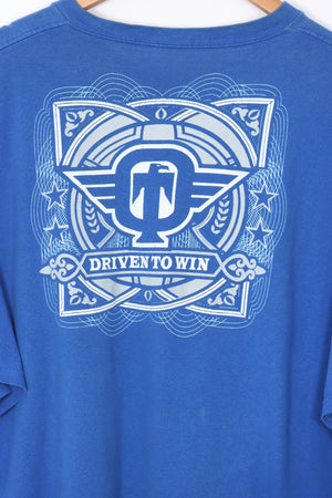 TAPOUT Royal Blue MMA Fist Graphic Wrestling Tee (XXL)