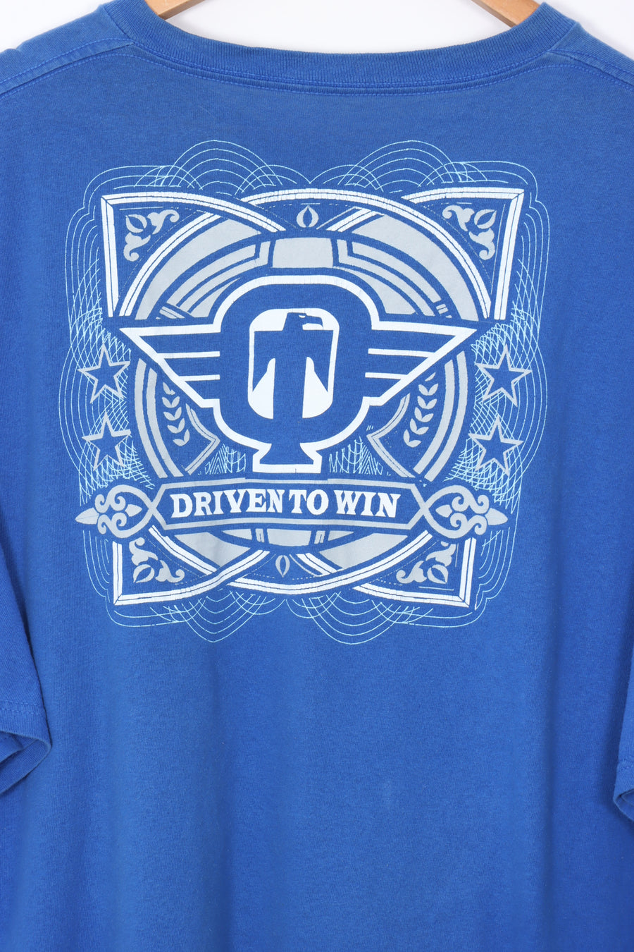 TAPOUT Royal Blue MMA Fist Graphic Wrestling Tee (XXL)