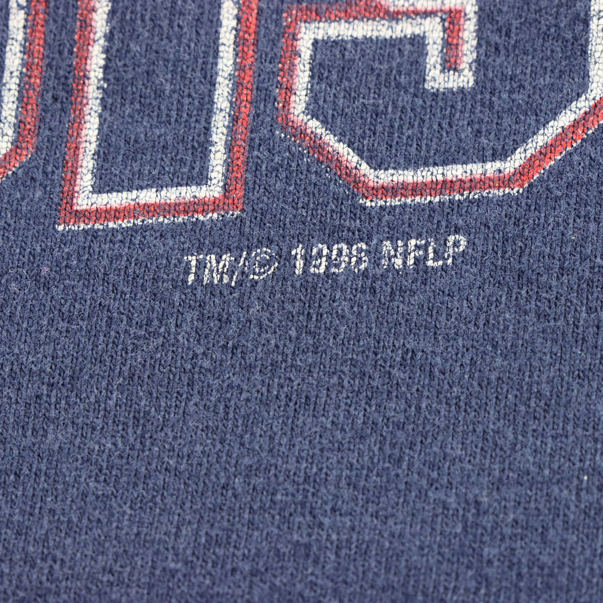 Vintage 1996 NFL New England Patriots Single Stitch Navy Blue Super Bowl Tee (L)