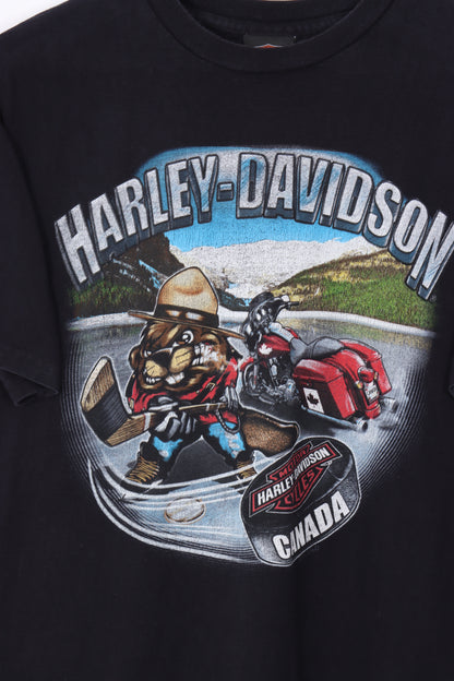 HARLEY DAVIDSON Beaver Canada Motorbike Graphic Tee (S-M)