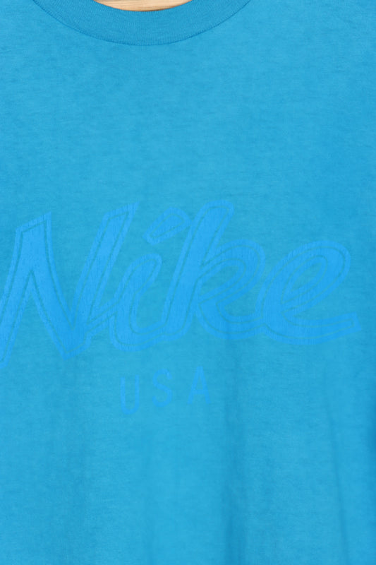 NIKE USA Blue Big Spell Out Tee (M)