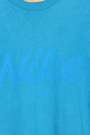 NIKE USA Blue Big Spell Out Tee (M)