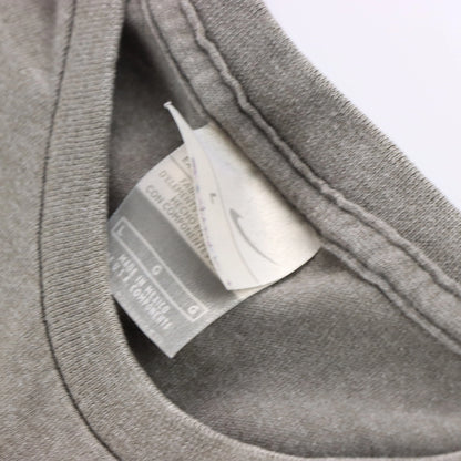 NIKE Taupe Embroidered Swoosh Logo Casual Tee (L) Vintage Sole Melbourne