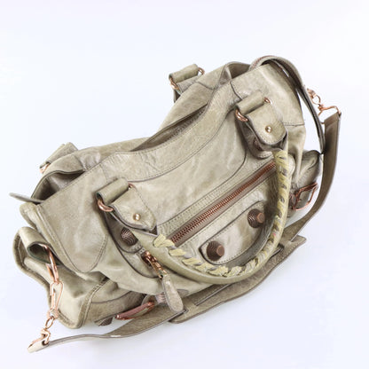 BALENCIAGA Agneau Giant Beige & Rose Gold City Bag Vintage Sole Melbourne