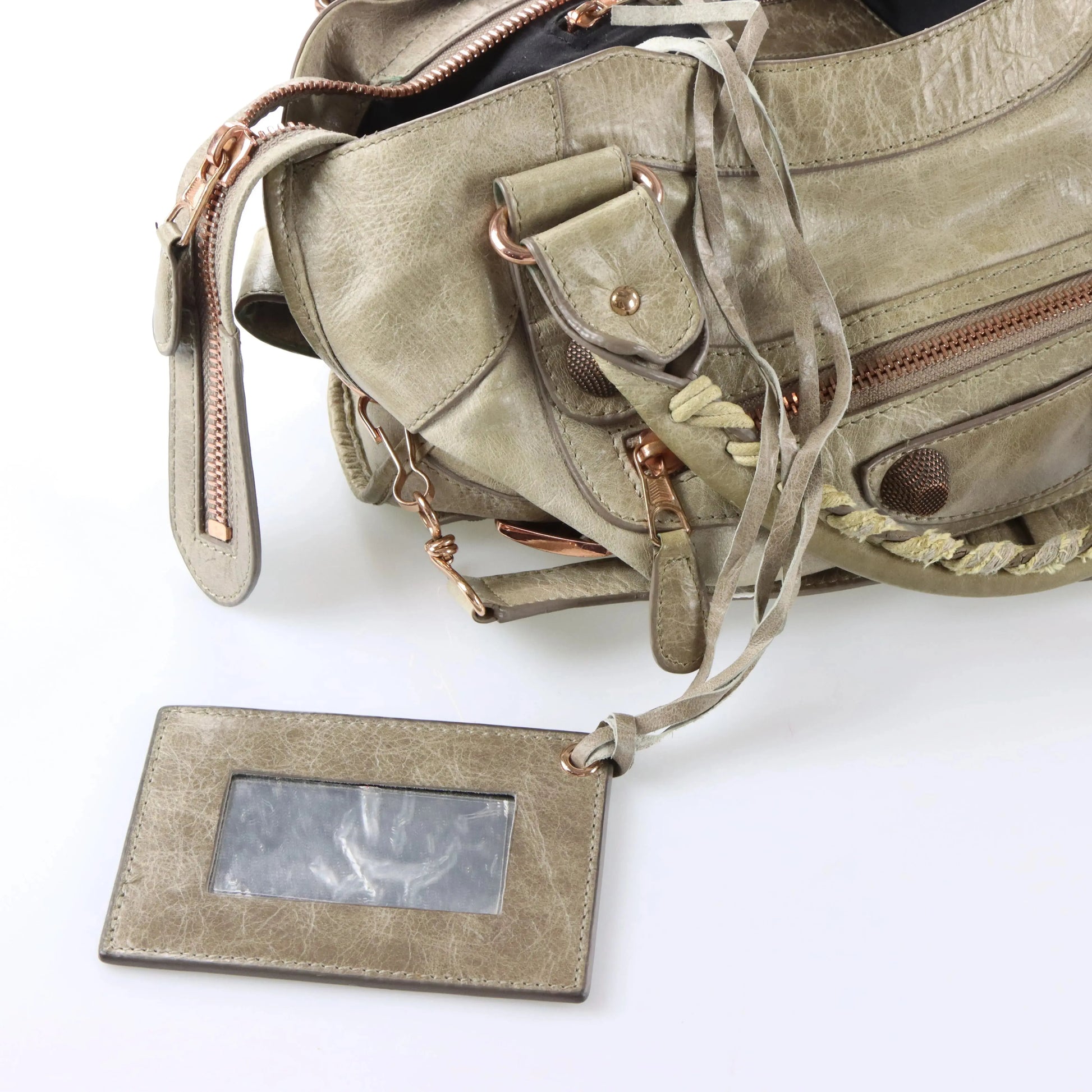 BALENCIAGA Agneau Giant Beige & Rose Gold City Bag Vintage Sole Melbourne