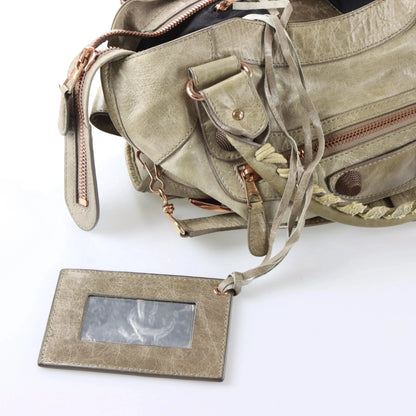 BALENCIAGA Agneau Giant Beige & Rose Gold City Bag Vintage Sole Melbourne