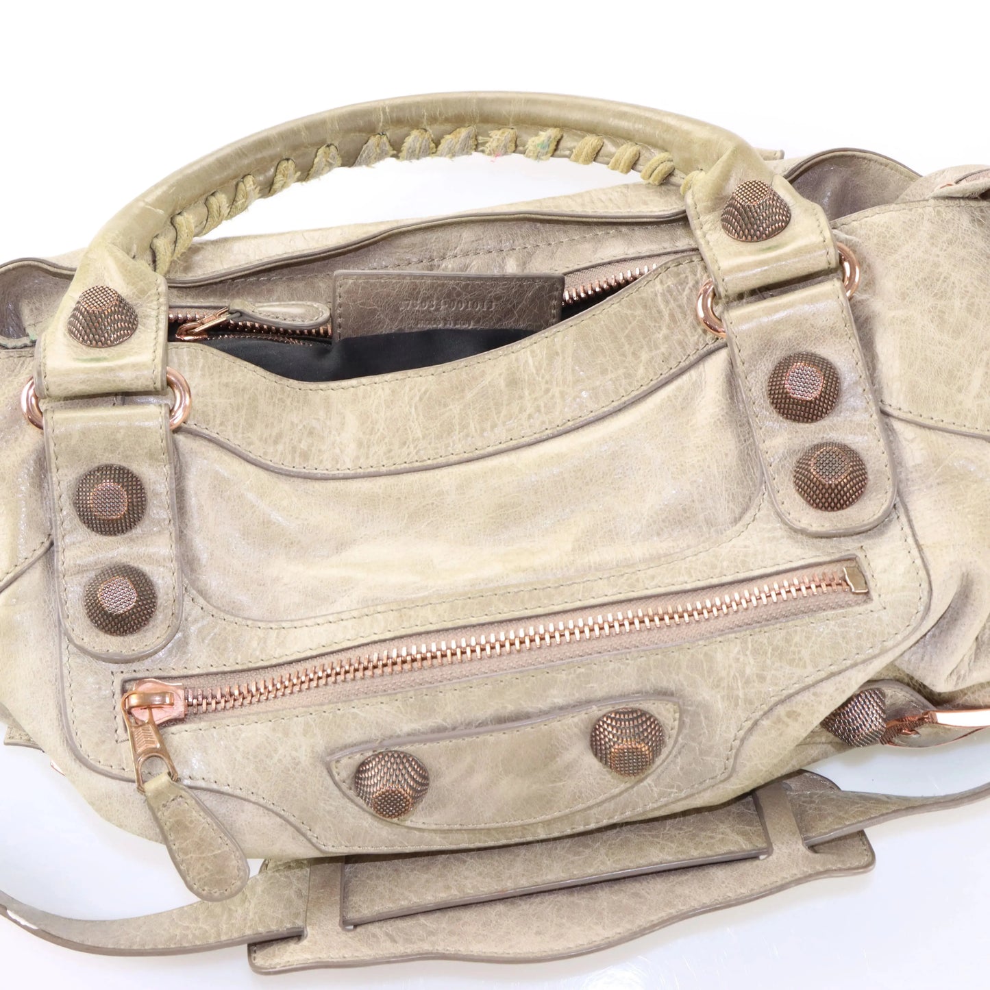 BALENCIAGA Agneau Giant Beige & Rose Gold City Bag Vintage Sole Melbourne