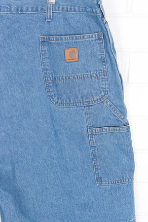 CARHARTT Medium Wash Baggy Jort Shorts (46)