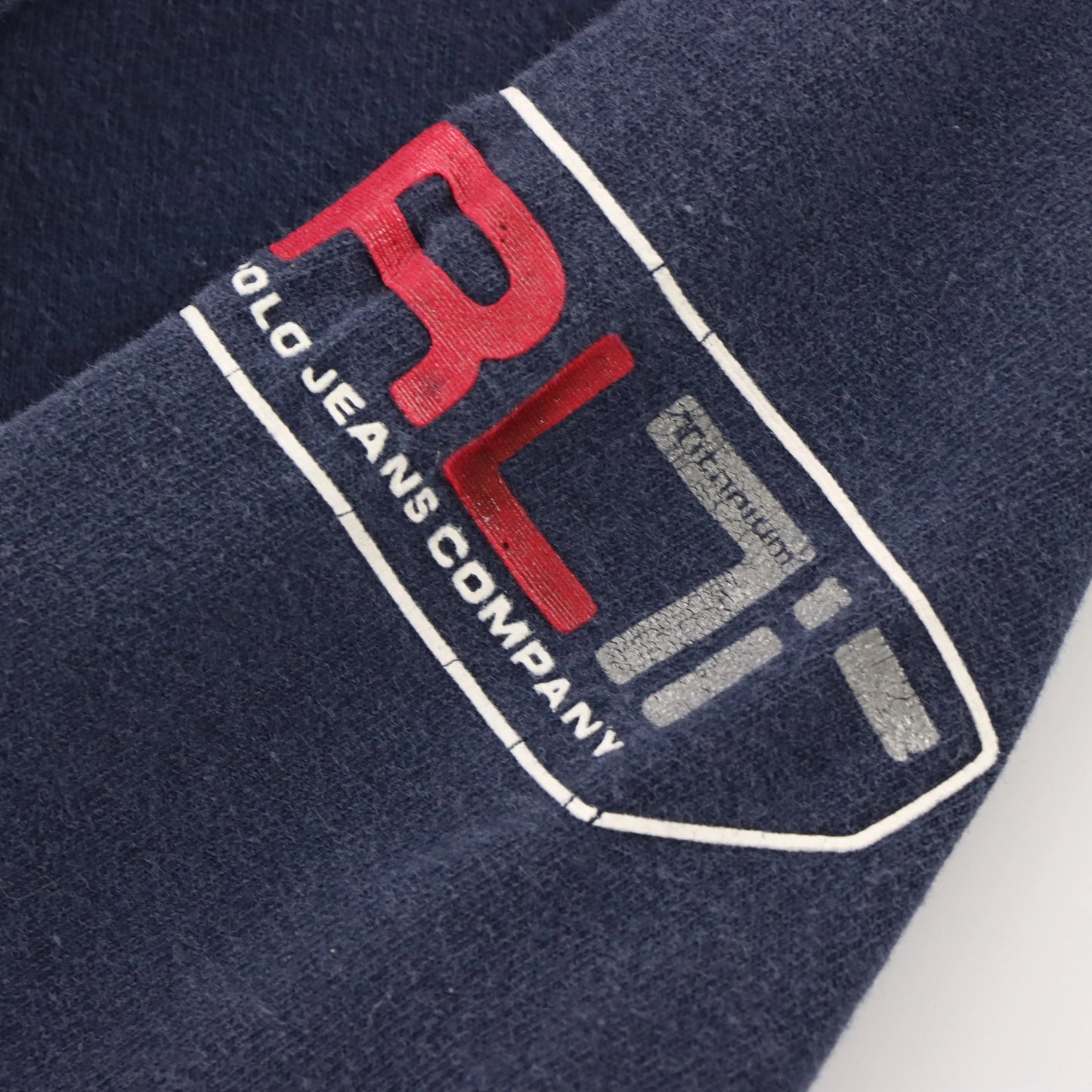 POLO JEANS RALPH LAUREN Titanium USA Made Long Sleeve Navy T-Shirt (XL) Vintage Sole Melbourne