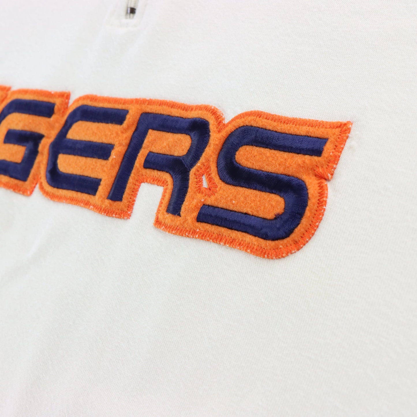 NIKE Team Detroit Tigers MLB 1/4 Zip Korean Made Felt Patch Vintage Baseball Jersey (XL)