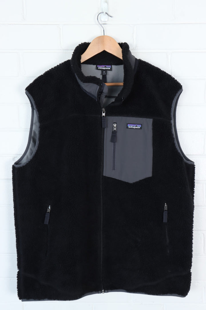 PATAGONIA Black Panel Fleece Vest (XXL)