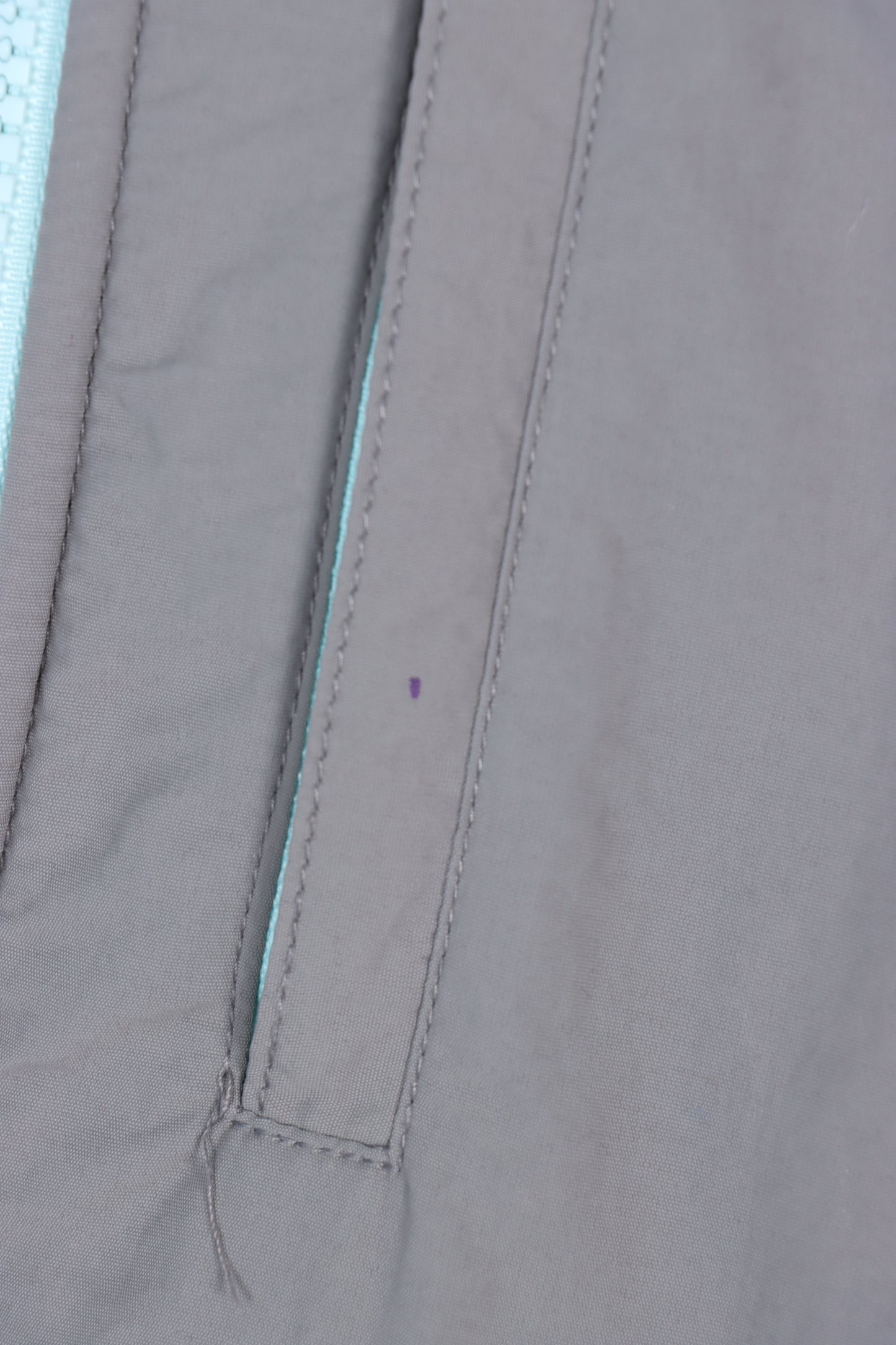 THE NORTH FACE Grey & Teal Panel Fleece Jacket (Women's XL)