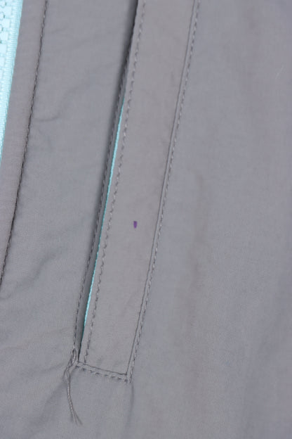 THE NORTH FACE Grey & Teal Panel Fleece Jacket (Women's XL)