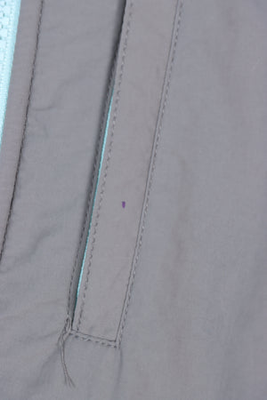 THE NORTH FACE Grey & Teal Panel Fleece Jacket (Women's XL)