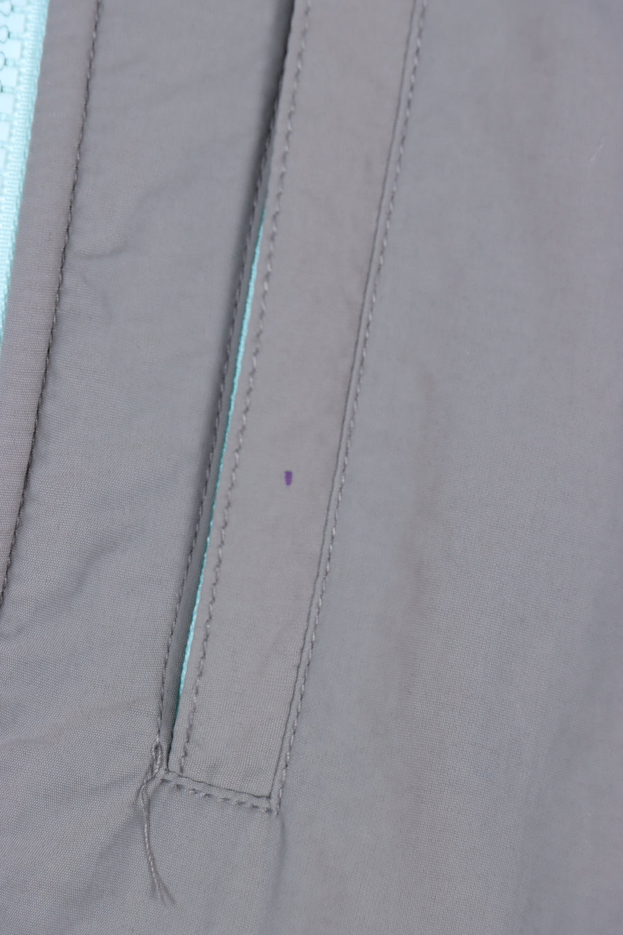 THE NORTH FACE Grey & Teal Panel Fleece Jacket (Women's XL)