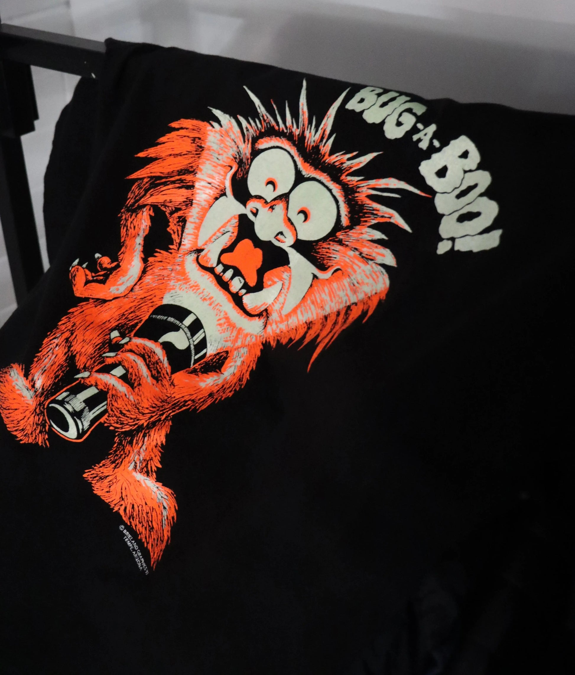 Vintage 1991 Glow In The Dark 'Bug-A-Boo' Monster Single Stitch T-Shirt (XL) *Aubs Vintage Sole Melbourne