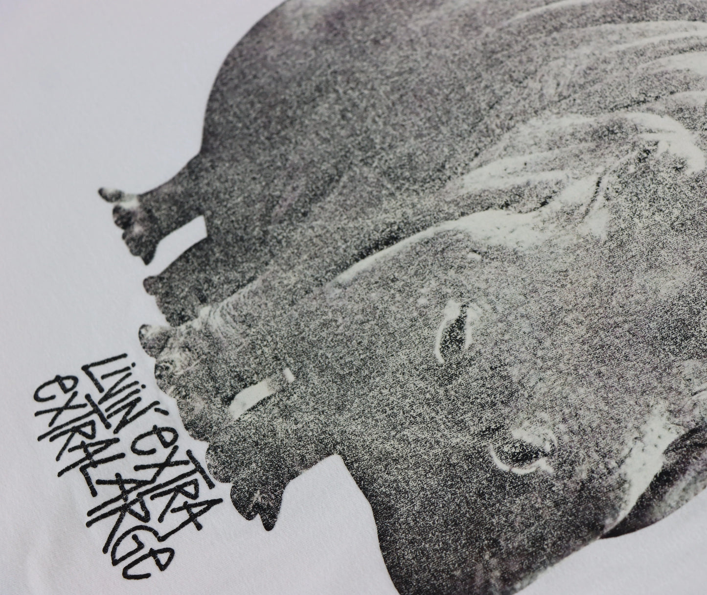 Vintage STUSSY Hippo Street Grunge Boxy White T-Shirt (L-XL)