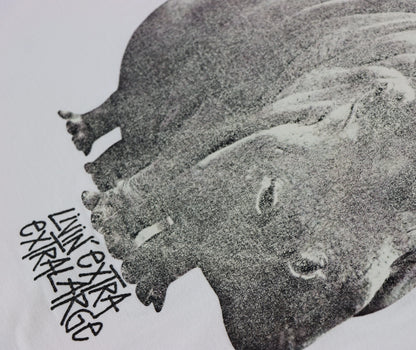 Vintage STUSSY Hippo Street Grunge Boxy White T-Shirt (L-XL)