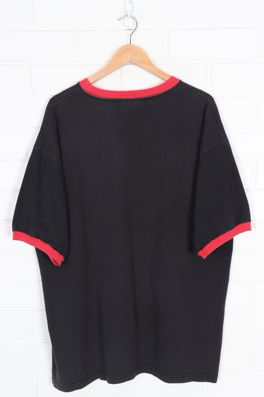 NBA Portland Trail Blazers Ringer Red & Black Basketball Tee (XL)