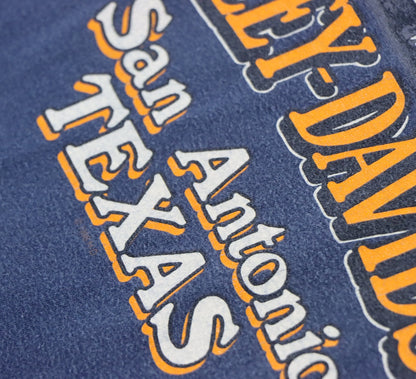 HARLEY DAVIDSON Clown Jester Navy Texas Motorcycle T-Shirt (XL)