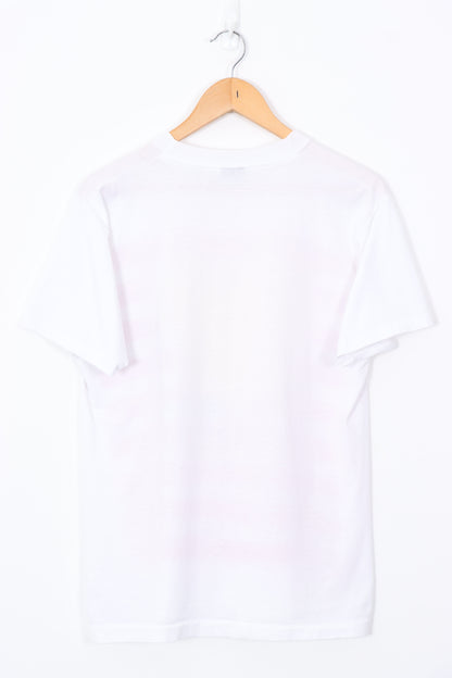 DISNEY MICKEY MOUSE 3D Puff Print 50/50 T-Shirt (M)
