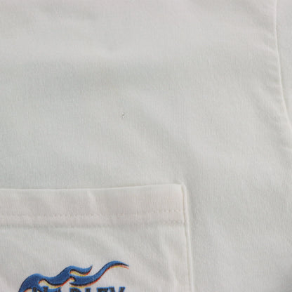 Vintage HARLEY DAVIDSON Ocean City Marlin Fish Front Pocket Long Sleeve Tee USA Made (M-L TALL)