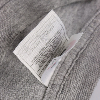 Vintage NIKE Embroidered Spell Out Swoosh Logo Grey & Orange Tee (L)