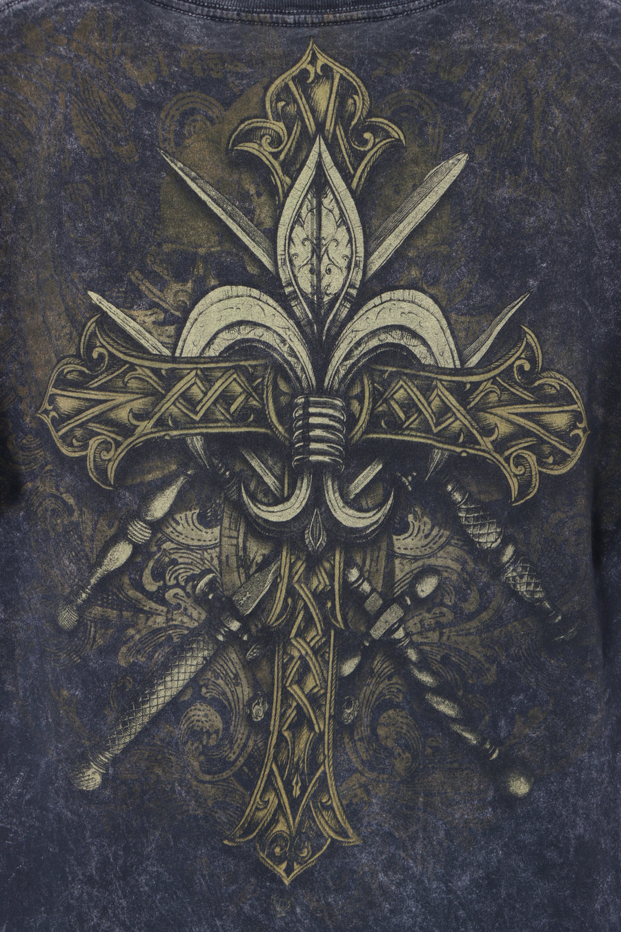ELITE MMA Gothic Grunge Y2K Style Front Back Graphic T-Shirt (L)