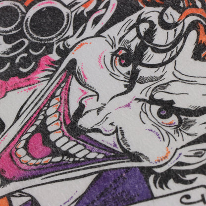Vintage JOKER 'Ha Ha' Fluro DC COMICS Batman White Tee (L)