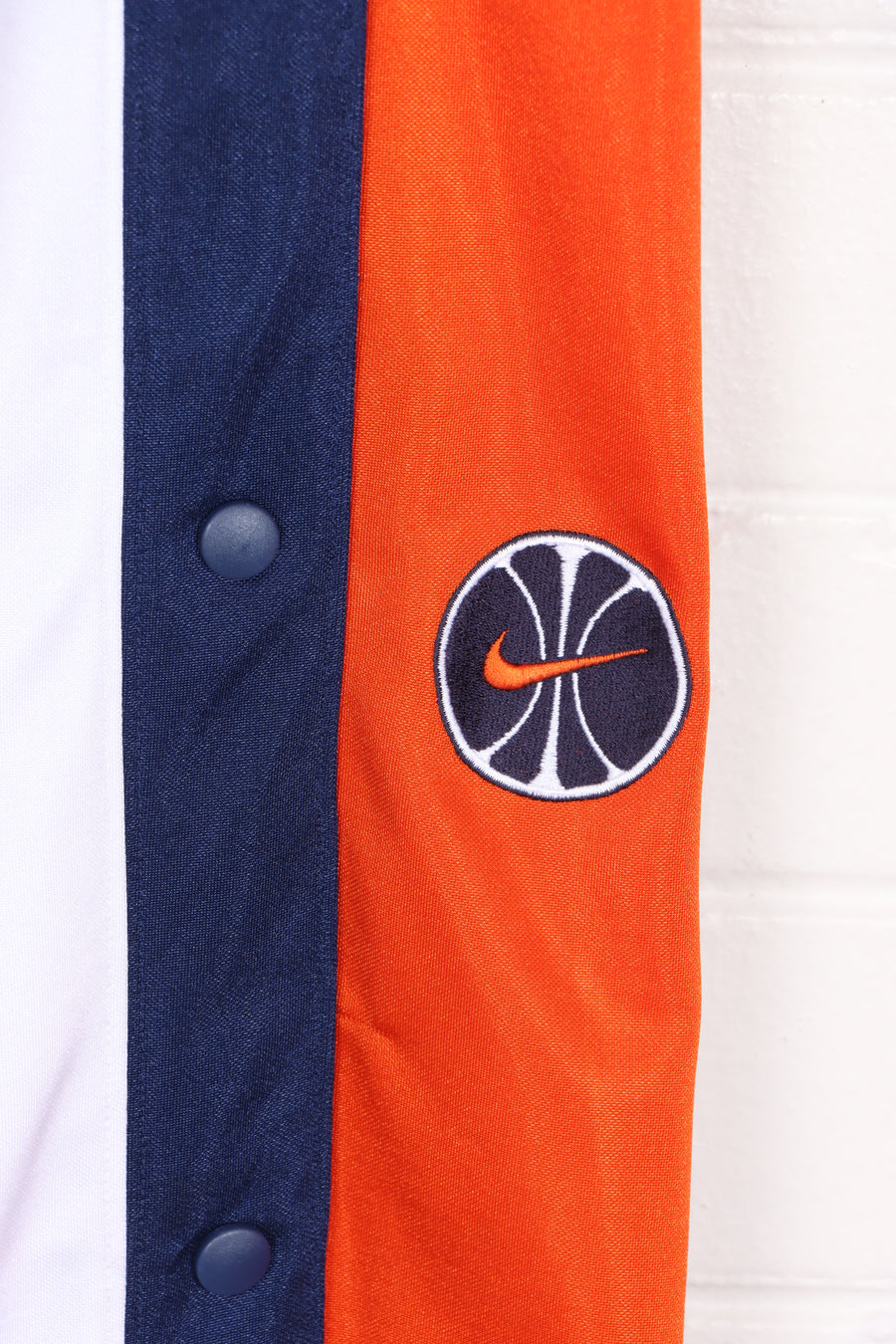 NIKE Basketball Swoosh Logo Snap Tear Away Track Pants (XL)